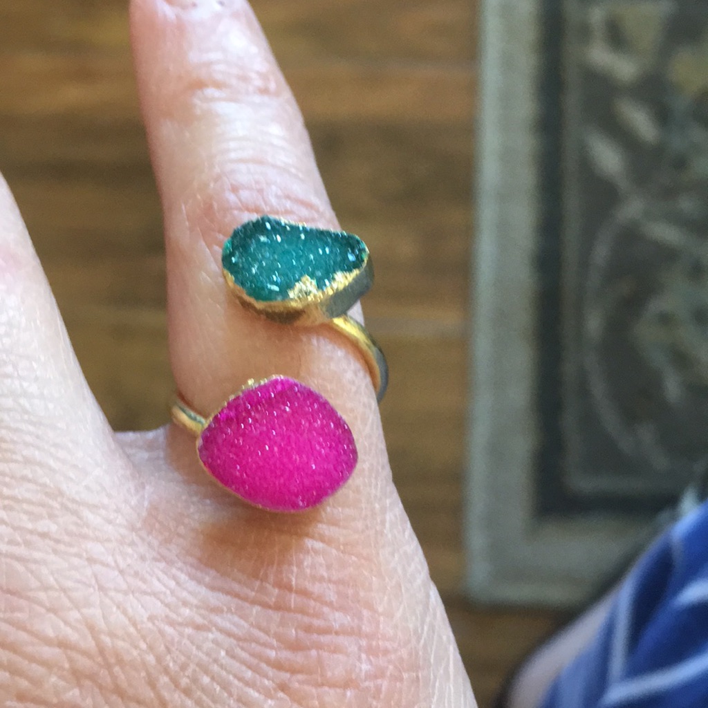 Druzy Adjustable Ring